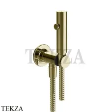 Gessi INCISO SHOWER Гигиенический душ с держателем и выводом для шланга 58153-710, Brass PVD