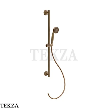 Gessi VENTI20 Штанга в комплекте с душевой лейкой, шланг 65143-791, Deep Bronze Br. PVD