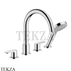 Hansgrohe Vernis Blend Смеситель на борт ванны, с душевым гарнитуром 71456000, хром глянец