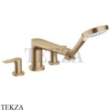 Hansgrohe Talis E Смеситель на борт ванны с гарнитуром 71748140, Brushed Bronze