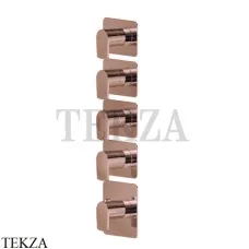 Newform HAKA Термостат для душа, 4 потока, внешняя часть 69872E.59.067, PVD Br. Copper Bronze