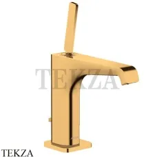 Axor Citterio E Смеситель для раковины 130, с донным клапаном 36100990, золото глянец