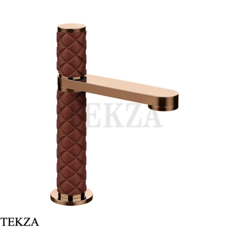 Gessi Pelle Tresse Смеситель для раковины, с донным клапаном 78251-444, Red Cherry/ Copper PVD
