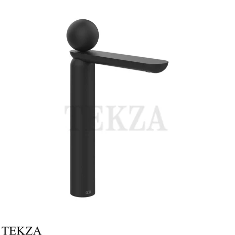 Gessi Perle Смеситель для раковины высокий, с донным клапаном 74053-299, черный матовый