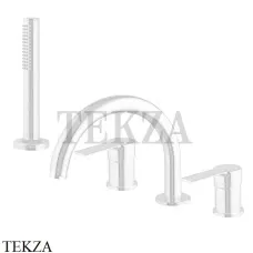 FIMA Carlo Frattini MAST Смеситель на борт ванны, с гарнитуром, F3144NBS, белый матовый