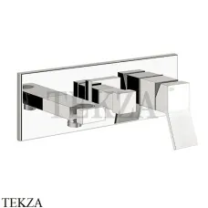 Gessi RETTANGOLO K Смеситель для душа (1 верх.душ/2 руч.душ), внешняя часть 53141-149, Finox Brushed Nickel Gessi RETTANGOLO K Смеситель для душа (1 верх.душ/2 руч.душ), внешняя часть 53141-149, Finox Brushed Nickel