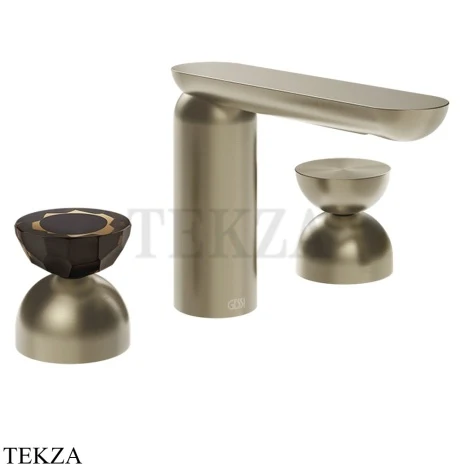 Gessi Perle Смеситель для раковины на 3 отв., без гарнитура 74896-149, нерж. сталь Brush / никель Brushed