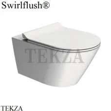 GSI Kube X Унитаз подвесной ”Swirlflush” 9415FR209, сиденье микролифт slim, белый матовый