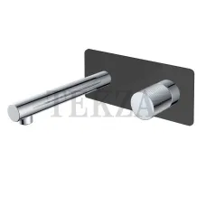 Boheme Stick Смеситель для раковины из стены, комплект Stick 125-BCR.2 Black TOUCH Chrome