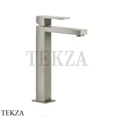 Gessi Rettangolo Смеситель для раковины высокий, без сливного гарнитура 11922-149, Finox Brushed Nickel