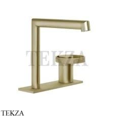 Gessi ANELLO Смеситель для раковины на планке, без донного клапана 63315-727, Brushed Brass PVD