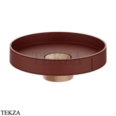 Gessi Pelle Tresse Раковина круглая накладная, без перелива 78601-445, Red Cherry/ Copper Br. PVD
