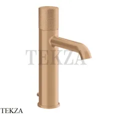 Gessi Habito CESELLO Смеситель для раковины средний, с донным клапаном 70405-735, Warm Bronze