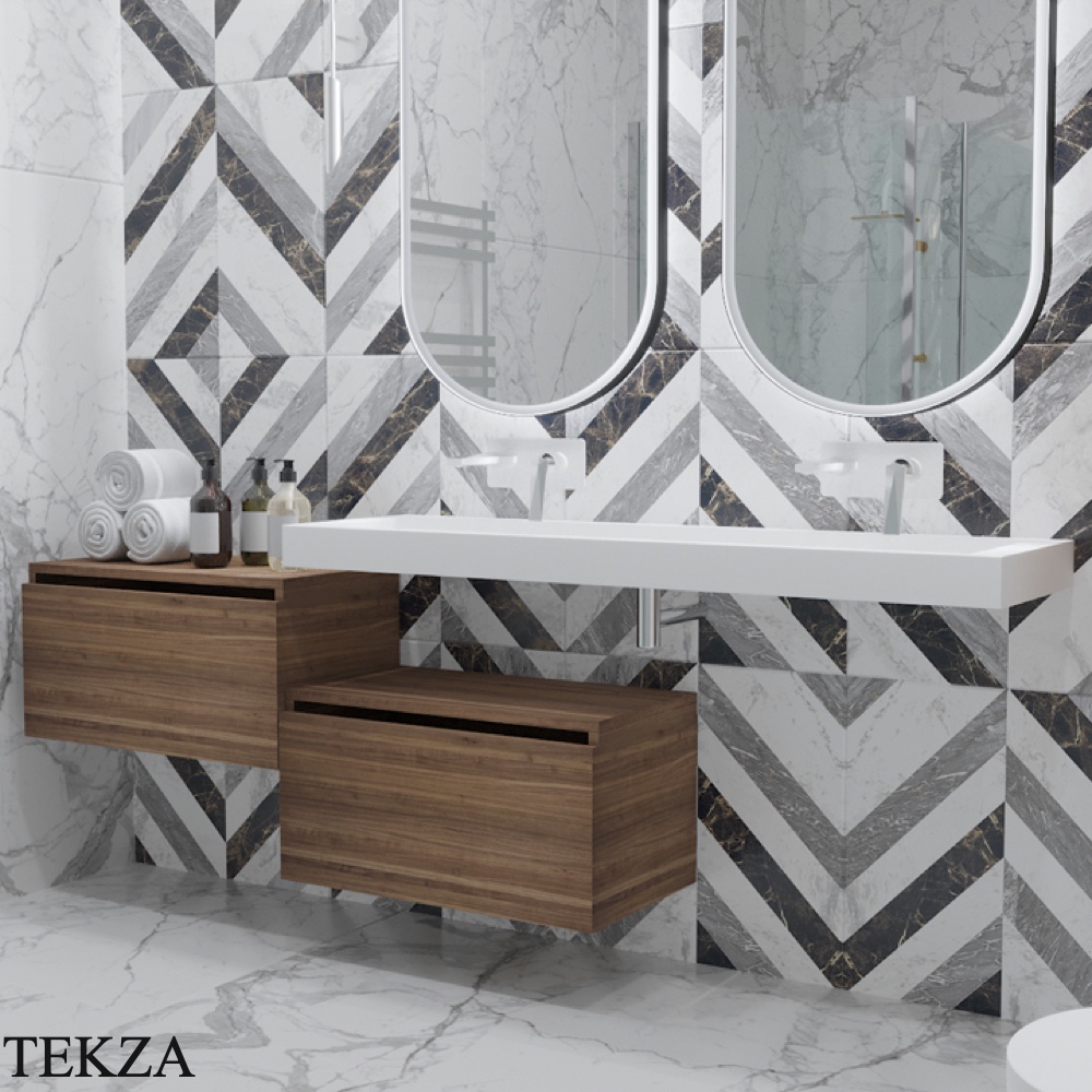 ARMADI ART FLAT Тумба-ящик под столешницу 897-080-D, DARK OAK (тёмный дуб), матовый