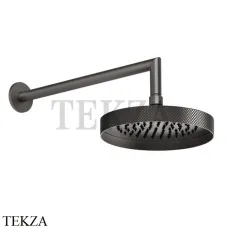 Gessi Inverso Diamantato Верхняя лейка с кронштейном D21,8 см 63448-707, Black Metal Brushed Gessi Inverso Diamantato Верхняя лейка с кронштейном D21,8 см 63448-707, Black Metal Brushed