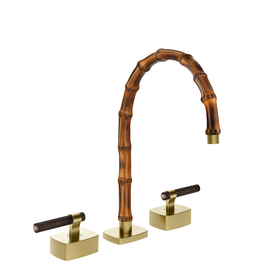 Gessi Jacqueline Смеситель для раковины на 3 отв., без донного клапана 77215-727, шампань Brushed