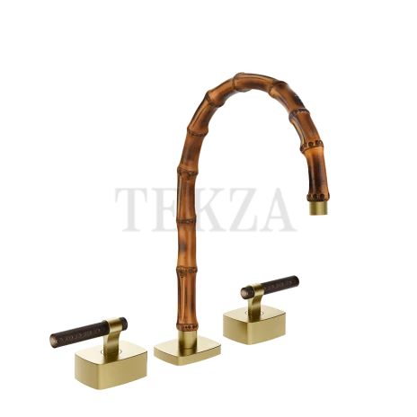 Gessi Jacqueline Смеситель для раковины на 3 отв., без донного клапана 77215-727, шампань Brushed