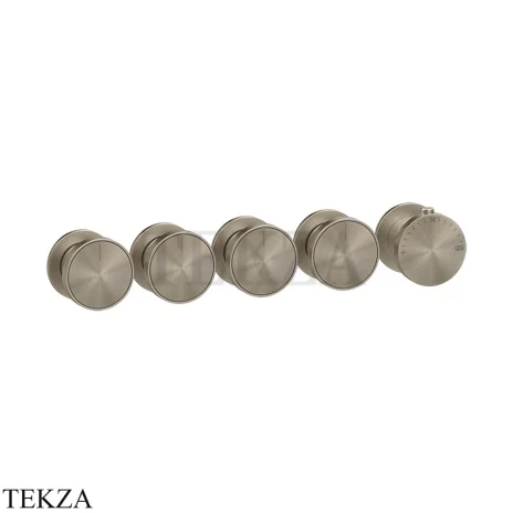 Gessi Origini NEUTRAL Термостат для душа 4 потока, внешняя часть 66338-149, Finox Brushed Nickel
