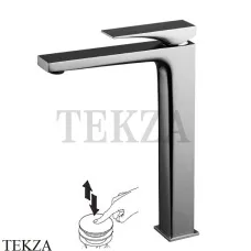 FIMA Carlo Frattini Zeta Смеситель для раковины, с донным клапаном F3961/HNCN, Black chrome