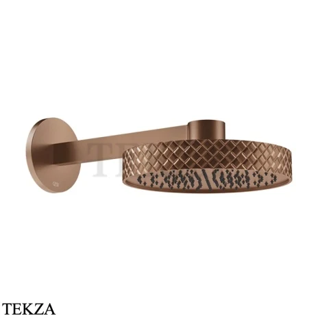 Gessi Pelle Tresse Верхняя лейка с кронштейном D30,5 см, 78149-708, Copper Brushed PVD