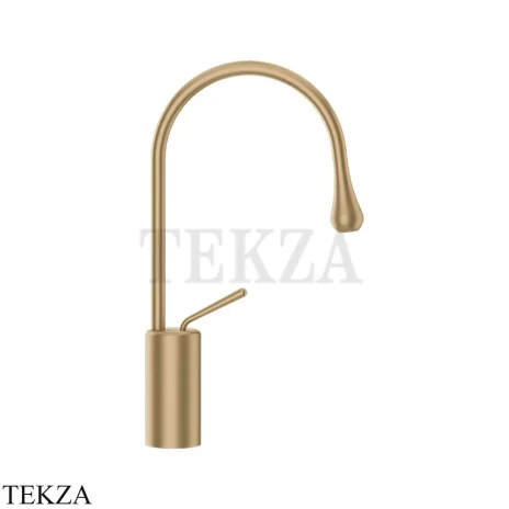 Gessi Goccia Смеситель для раковины высокий, без сливного гарнитура 33604-726, Warm Bronze Br. PVD