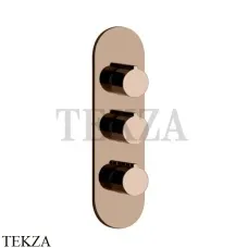 Gessi Ingranaggio-Anello Термостат для душа, 2 потока, внешняя часть 43064-030, Copper глянец