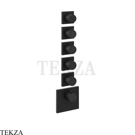 Gessi Incastri Термостат для душа 5 потоков, внешняя часть 75310-299, черный матовый