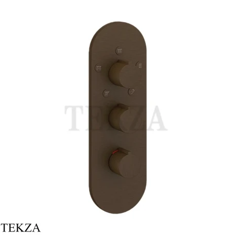 Gessi Ingranaggio-Anello Термостат для душа, 5 потоков, внешняя часть 43072-845, Dark Bronze