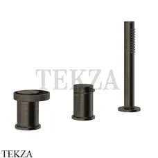 Gessi ANELLO Смеситель на борт ванны без излива, с гарнитуром 63347-187, Aged Bronze