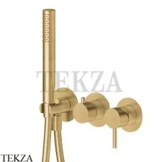 Newform X-Steel 316 Душевой комплект смеситель 2 потока, ручной душ, сталь 69667EX.59.097, PVD Brushed gold