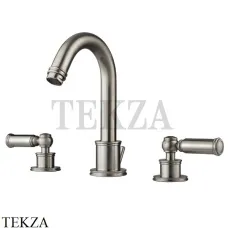 Bossini LIBERTY Смеситель для раковины 3 отв., с донным клапаном Z001302.094, никель Brushed