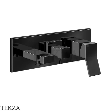Gessi RETTANGOLO K Смеситель для душа (1 руч.душ/2 верх.душ), внешняя часть 53140-706, Black Metal PVD