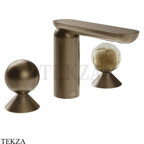 Gessi Perle Смеситель для раковины на 3 отв., без гарнитура 74045-761, бронза Coffee