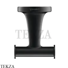 Duravit Starck T Крючок для халата и полотенца двойной 0099304600, черный матовый