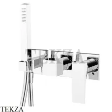 FIMA Carlo Frattini Zeta Смеситель для душа 2 потока, с гарнитуром F3989X8BS, белый матовый