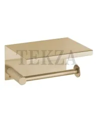 Boheme Uno Держатель для туалетной бумаги с крышкой-полочкой Uno 10971-MG Matt Gold