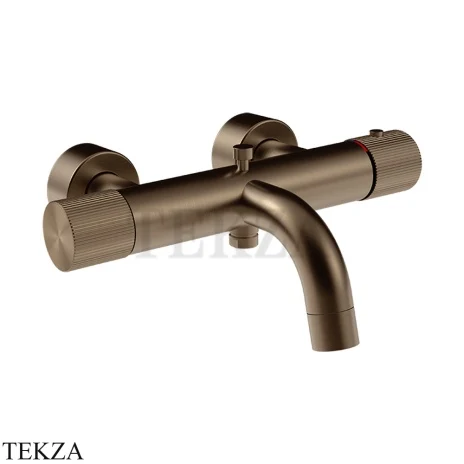 Gessi Habito RIGATO Термостатический смеситель для ванны с изливом 70513-761, Coffee Bronze Br. PVD