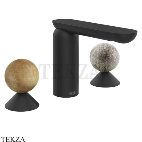 Gessi Perle Смеситель для раковины на 3 отв., без гарнитура 74365-299, черный матовый