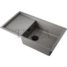 Omoikiri Sintesi 86 Кухонная мойка Artceramic прямоугольная с крылом 4997134 leningrad grey