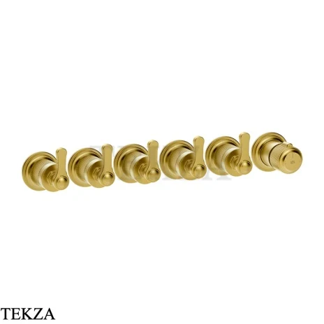 Gessi VENTI20 Термостат для душа, 5 потоков, внешняя часть 65340-716, Gold Br. PVD