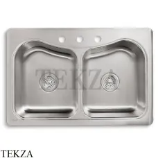 Kohler Staccato Мойка для кухни с 3 отв. под смеситель K-3369-3-NA, нержавеющая сталь Kohler Staccato Мойка для кухни с 3 отв. под смеситель K-3369-3-NA, нержавеющая сталь
