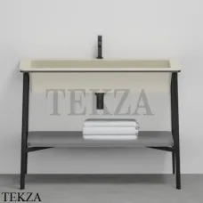 CIELO CATINO Rettangolare Консоль с керамической раковиной, Lino-черный