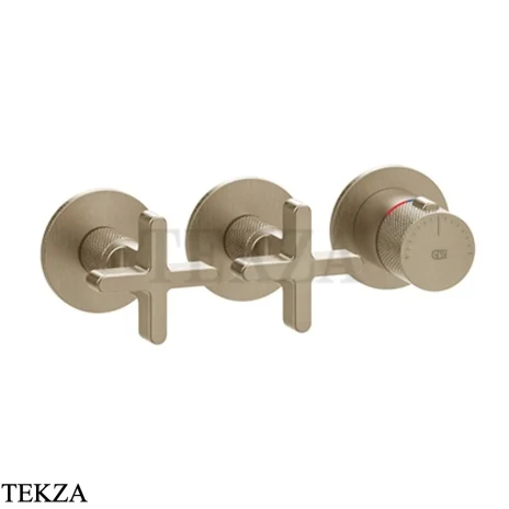 Gessi INCISO SHOWER Термостатический смеситель, 2 потока, внешняя часть 58434-149, Finox Brushed Nickel