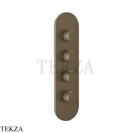 Gessi Ingranaggio-Anello Термостат для душа, 3 потока, внешняя часть 43066-761, Coffee Bronze Br. PVD