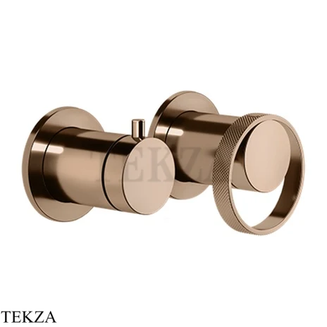 Gessi ANELLO Смеситель для душа с переключателем 2 потока ванна-душ 63380-030, Copper PVD