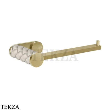 Gessi Pelle Tresse Держатель туалетной бумаги без крышки, 78655-435, Crème/ Brass Br. PVD