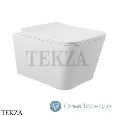 Aqueduto MACIO Унитаз подвесной безободковый торнадо, сиденье c микролифтом MACT2110, Белый глянец