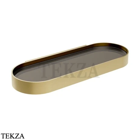 Gessi Pelle Tresse Полочка настенная в душевую, 56861-727, Brushed Brass PVD