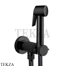 Bossini PALOMA ABS Гигиенический душ с прогрессивным смесителем, шланг CROMOLUX E37015B.073, матовый черный