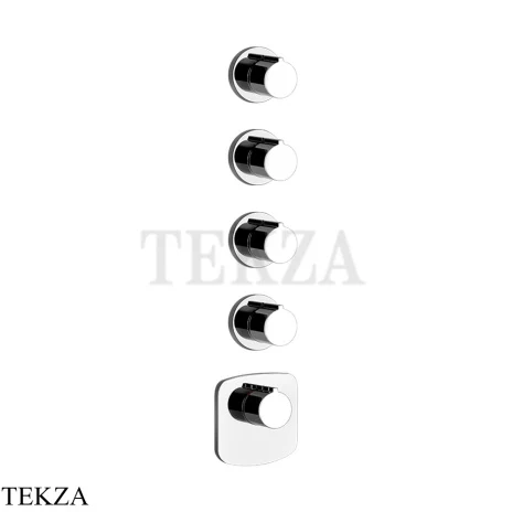 Gessi Ingranaggio-Anello Термостат для душа, 4 потока, внешняя часть 43238-031, хром глянец